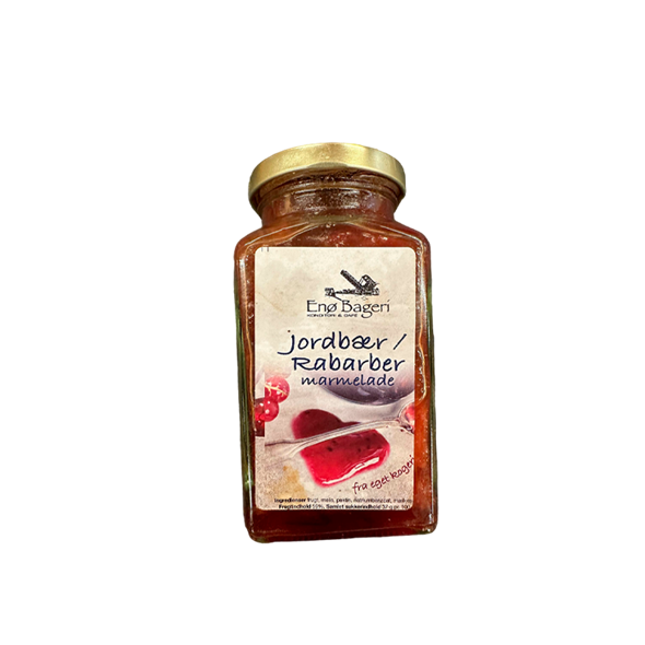 Jordbær/Rabarbermarmelade